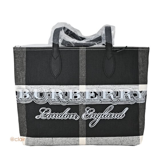 Burberry Handbags - Burberry Medium Doodle Reversible Coated Canvas